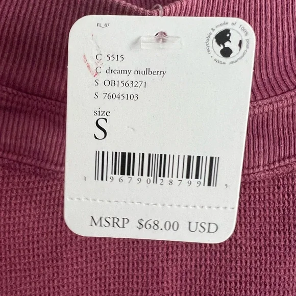 🆕FREE PEOPLE Dreamy Mulberry Fun Times Turtleneck - Picture 14 of 15